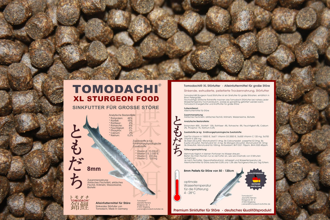 Tomodachi Störfutter gross, Energiefutter Stör perfekt für die ganzjährige Störfütterung, Störsinkfu