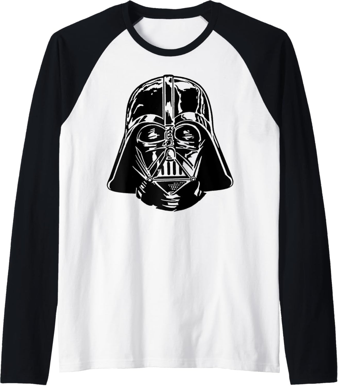 Star Wars Darth Vader Black & White Shining Helmet Raglan