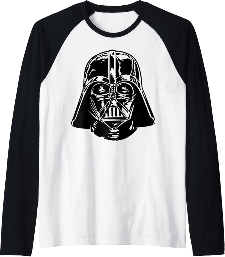 Star Wars Darth Vader Black & White Shining Helmet Raglan