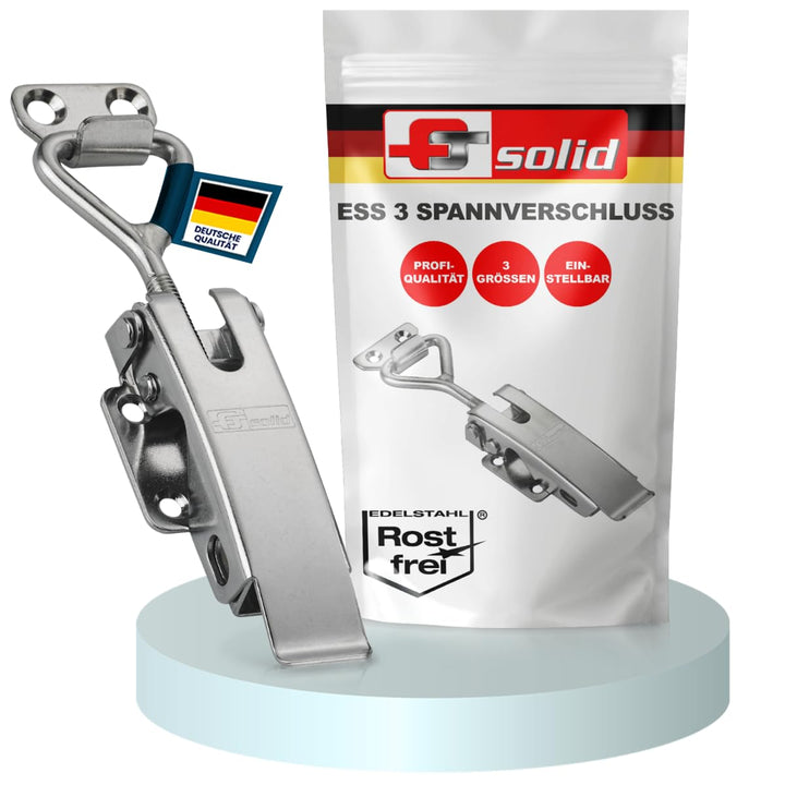 FTsolid einstellbarer Spannverschluss aus Edelstahl ESS2 Kistenverschluss rostfrei verstellbar Hebel