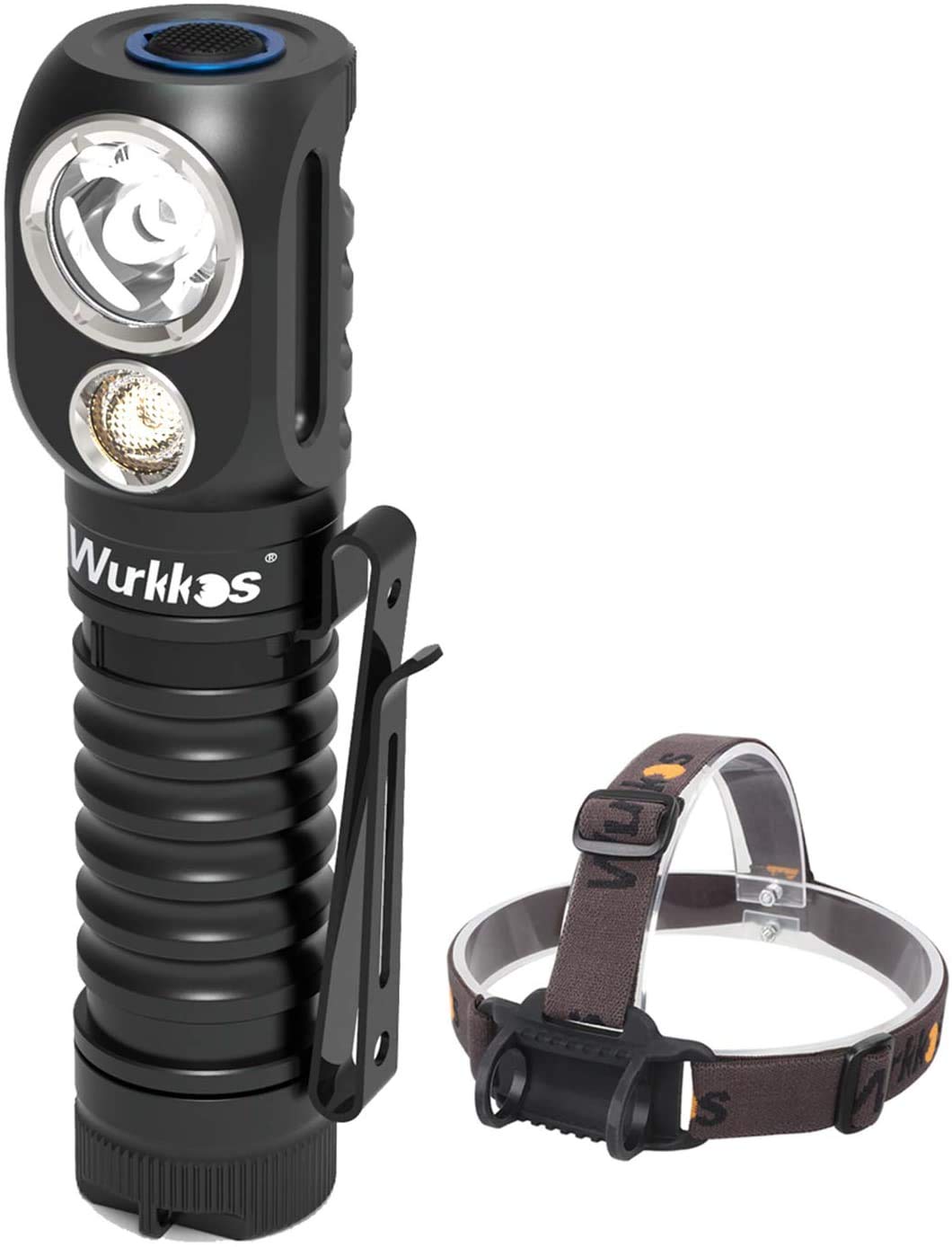 Wurkkos HD20 Kopflampe,2000 Lumen Stirnlampe, Spotlicht und Flutlicht,Vielseitig Einsetzbar,EDC Tasc