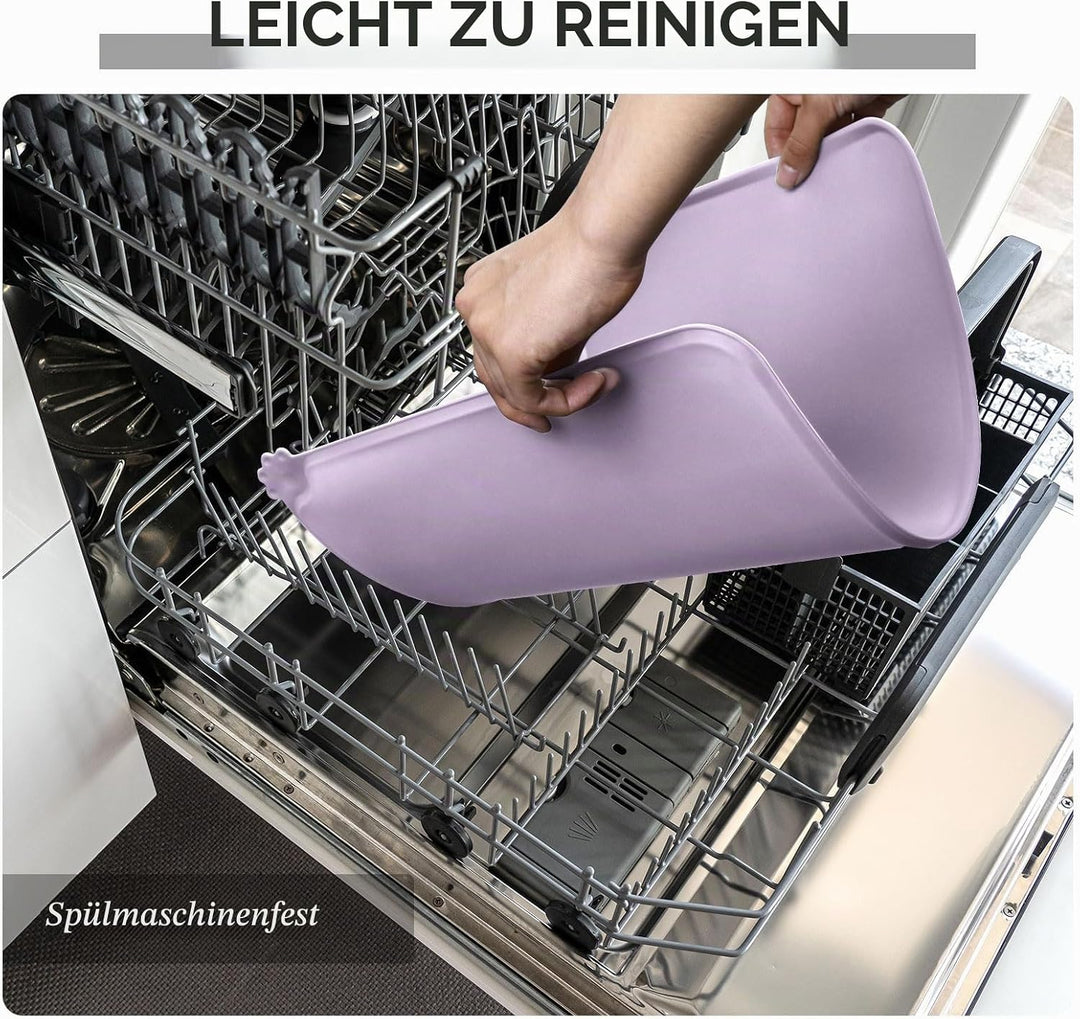 Reopet Hunde- und Katzennapfmatte, wasserdichtes, rutschfestes Silikon, Haustierfuttermatte 53 x 37