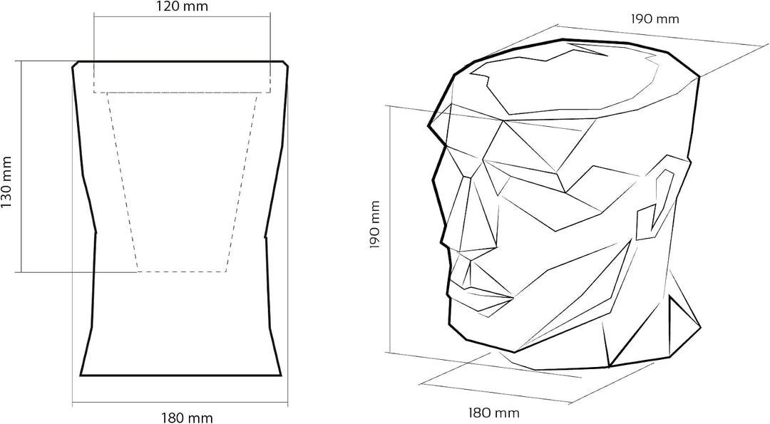 CONCRETTE Blumentopf aus Beton Apollo | Ø 12 cm | Steel | Zement-Pflanzkübel | Handgefertigt in der
