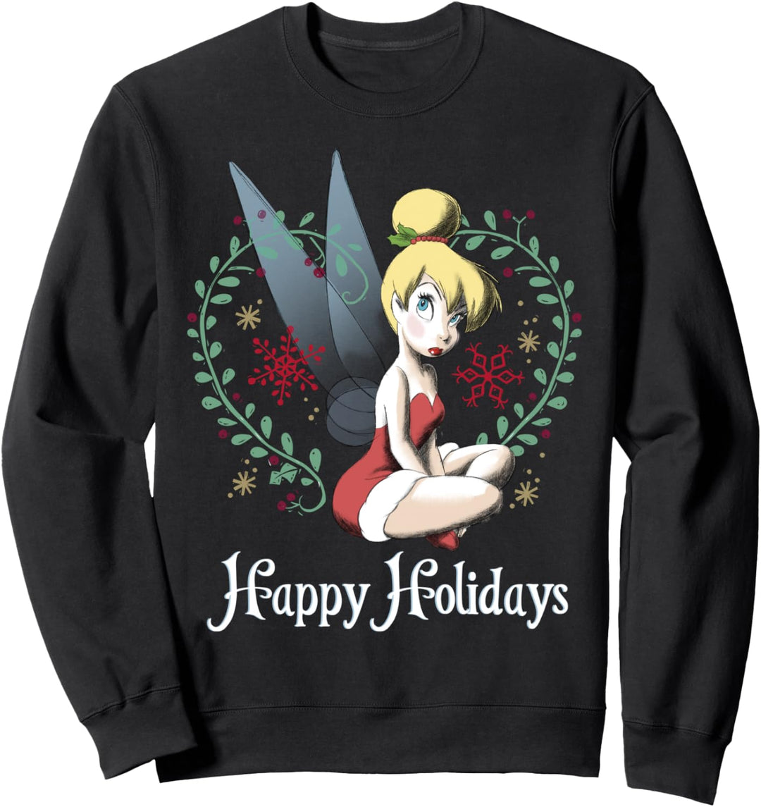 Disney Peter Pan Tinker Bell Happy Holidays Christmas Sweatshirt