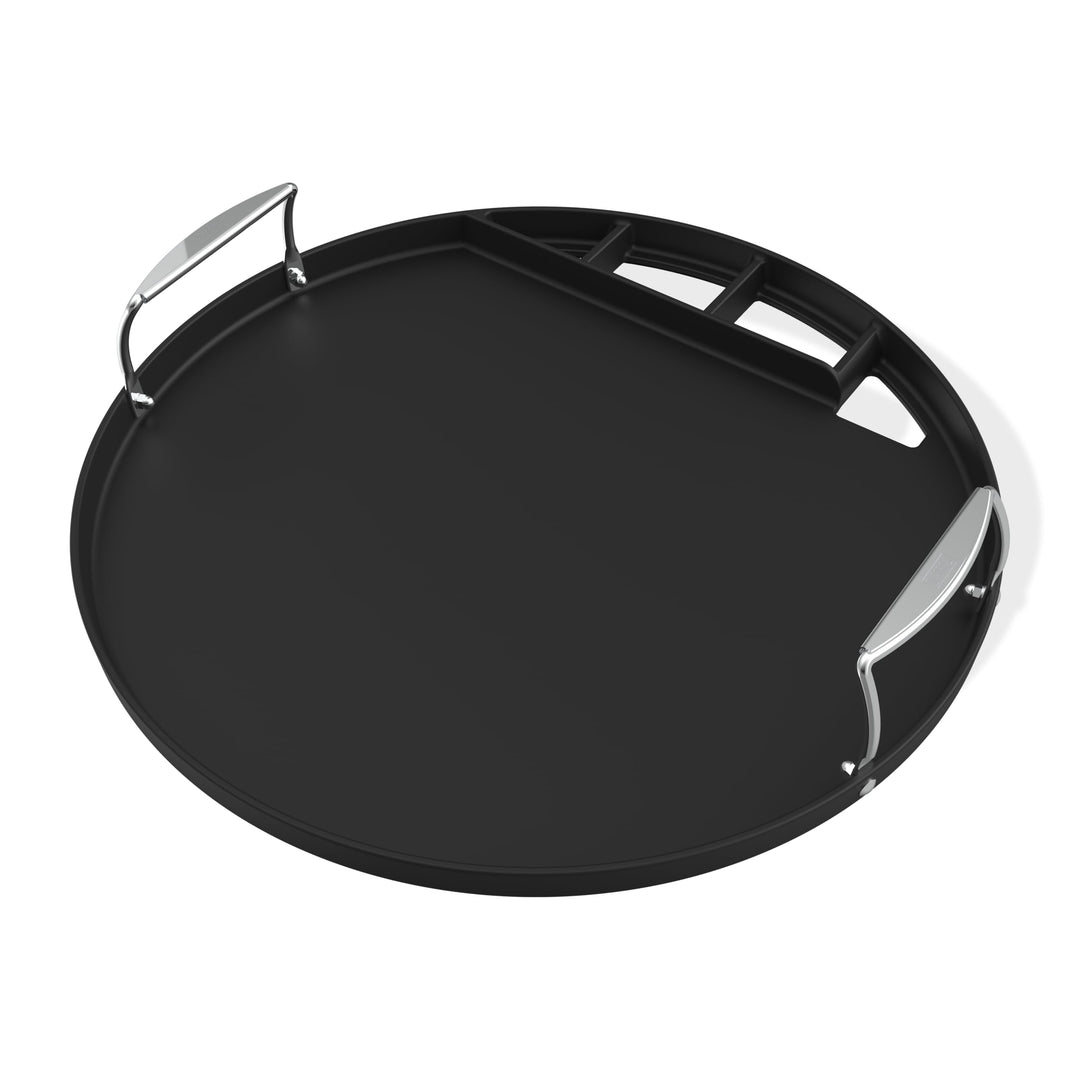 Weber Plancha Vollformat für 57 cm Holzkohlegrills - grosse Gusseisenfläche für Braten, Gemüse und F