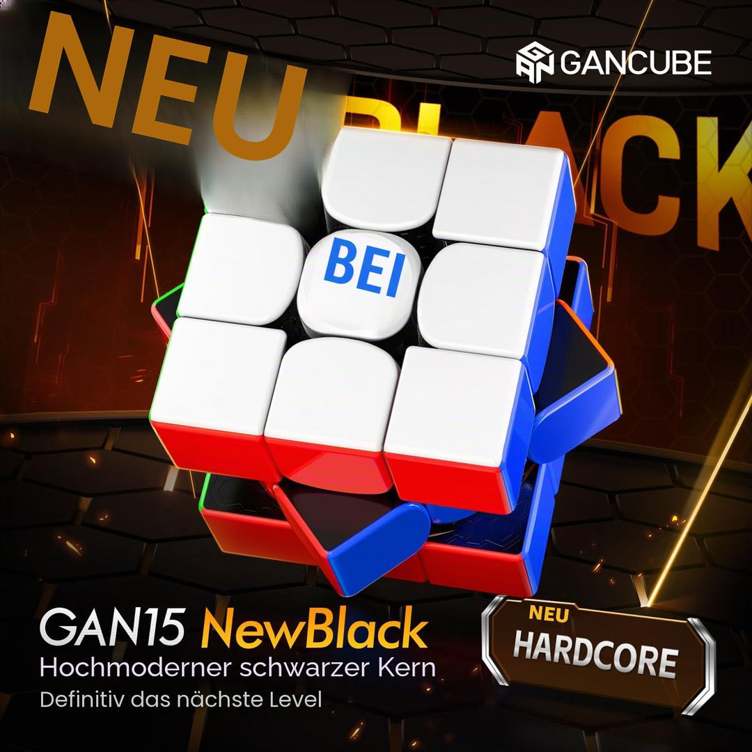 GAN 15 Maglev Zauberwürfel Magnetisch Speed Cube 3x3, Magischer Speed Cube, mit Flügelförmige Numeri