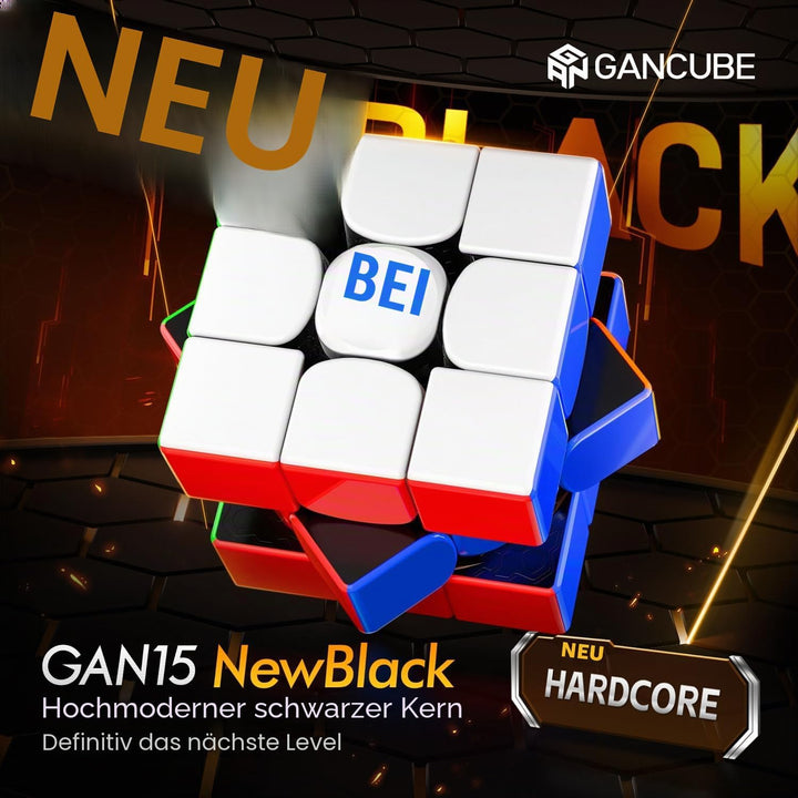 GAN 15 Maglev Zauberwürfel Magnetisch Speed Cube 3x3, Magischer Speed Cube, mit Flügelförmige Numeri