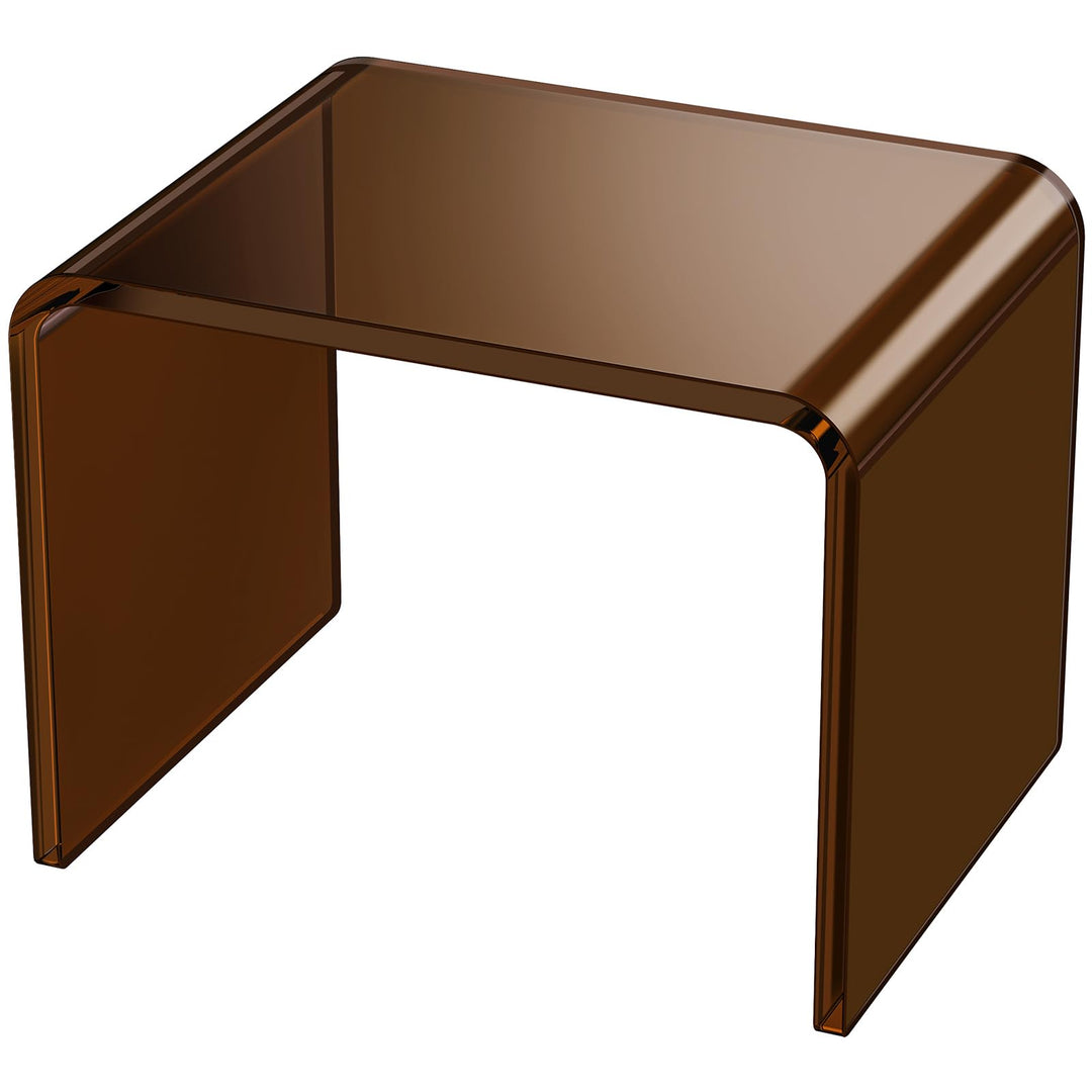 Acryl-Tritthocker, Kleiner transparenter Fusshocker für Badezimmer, Schlafzimmer, Küche, belastbar b