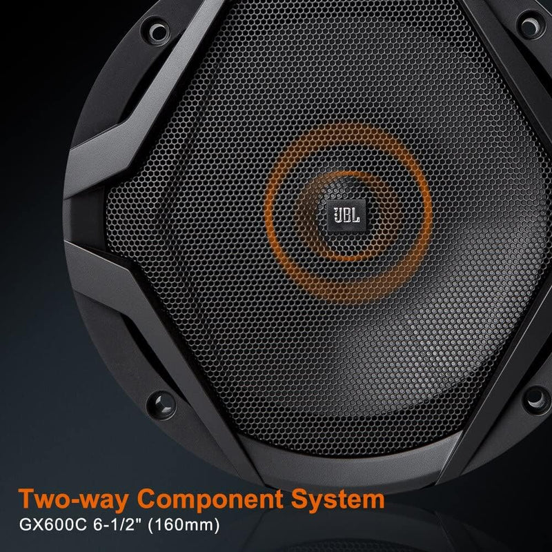 JBL GX600C 2-Wege Komponenten Lautsprechersystem mit Kabelfrequenzweiche und Lautsprecherabdeckungen