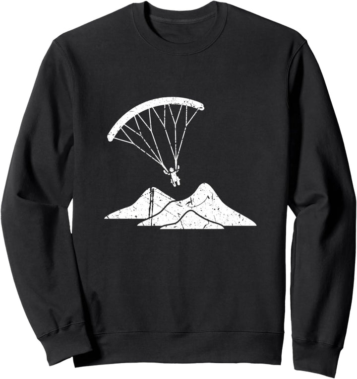 Lustiges Fallschirmspringen Fallschirmspringen Silhouette Sweatshirt