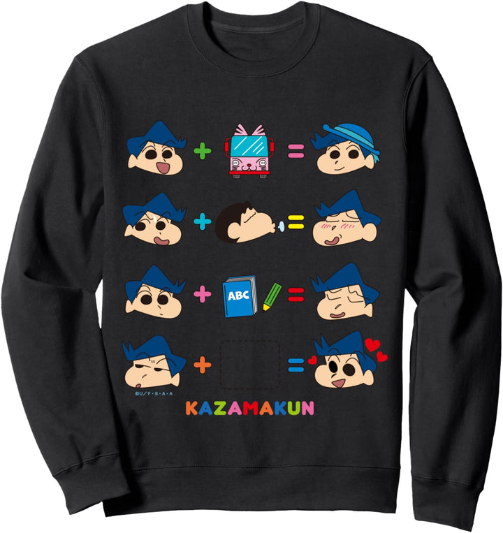 Crayon Shin-chan 〇＋〇＝？ kazamakun Ver. Sweatshirt