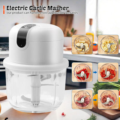 300ML Zerkleinerer Küche Elektrisch, Zwiebelschneider, Usb Zwiebelschneider Elektrisch, Zwiebelhacke