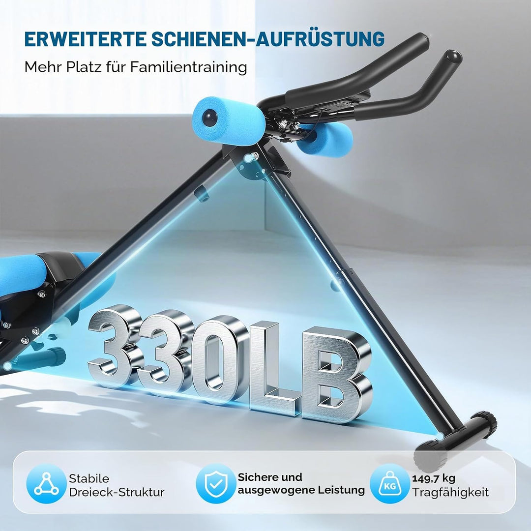 Bauchmuskeltrainer für Zuhause, 3 Einstellbare Winkel &amp; 5 Höheneinstellungen/150kg Belastbarkeit, Au
