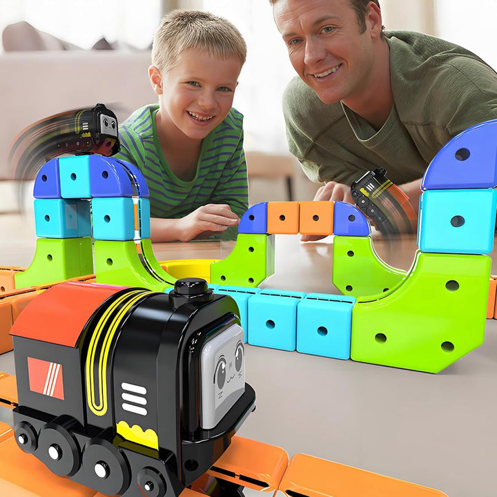 Clickrail Magnetische Schwebebahn Spielzeug, Elektrische Zug Set mit Motor & 360° Loopings - Kreativ