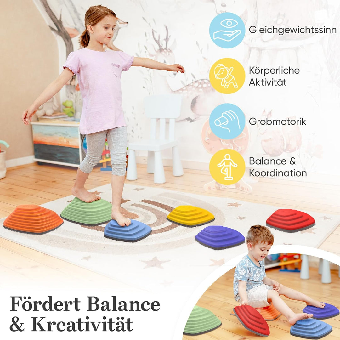 Stapelsteine Balanciersteine für Kinder - fördert Gleichgewicht, Balance & Koordination - vereint Be