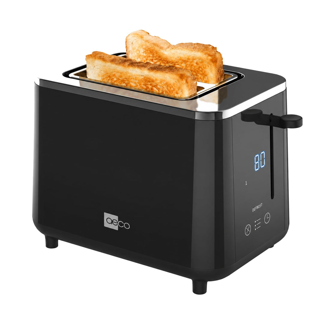 aeco toastlab PRO Toaster 2 Scheiben mit LED-Touch - extra breite Schlitze, 6 Stufen, Brotzentrierun