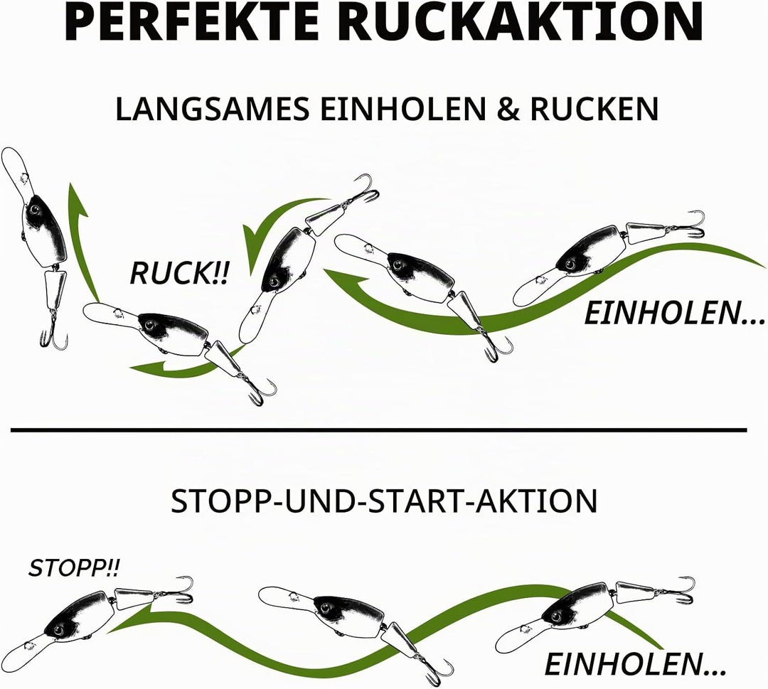 TRUSCEND Angelköder Crankbait, Alle Wasserschichten Serie, Hängend/Langsam/Sinkend Schwimmend/Sinken