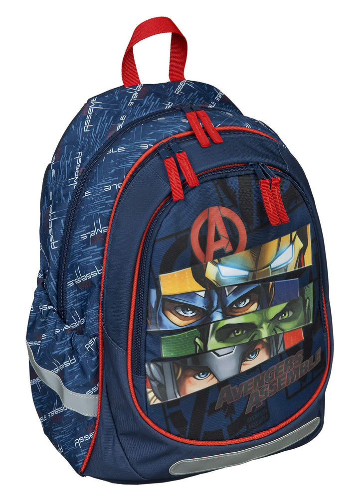 Marvel Avengers Schulrucksack im angesagtem Design I Schulranzen für Kinder mit drei Fächern