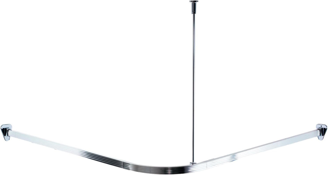 RIDDER 52000 Duschvorhangschiene, Duschvorhangstange, ca. 90 x 90 cm, Aluminium, poliert 90x90 cm Ch