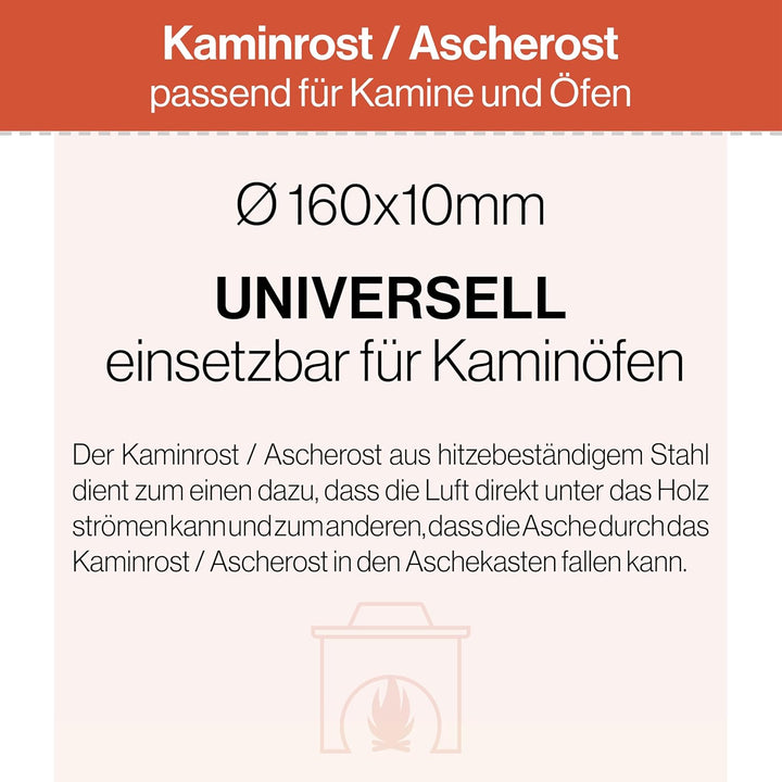 Kaminrost - Für Verschiedene Kaminöfen inkl. Modellübersicht - Ascherost Kamin aus massivem Stahl -