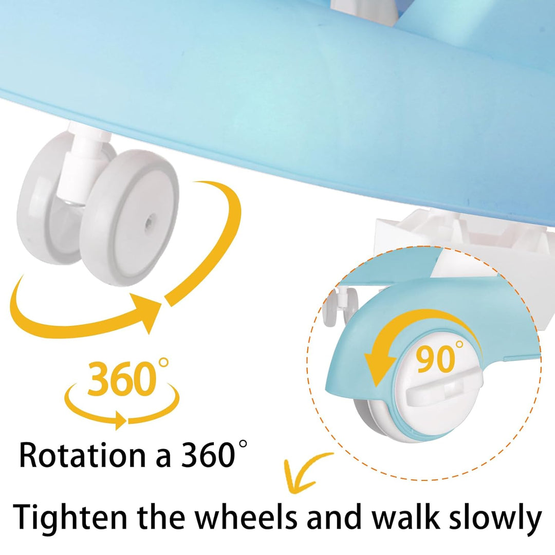 OHMG Babywalker Lauflernwagen, 5 in 1, Lauflernwagen, Wippfunktion, Babywippe mit Rollen, Licht, Mus
