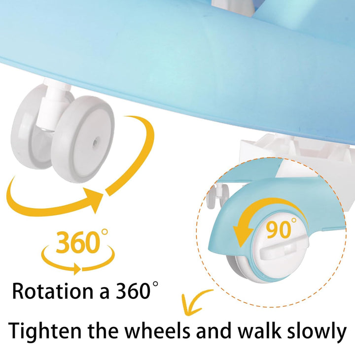 OHMG 4-in-1 Lauflernhilfe für Babys mit interaktivem Multiaktivitätstablett mit abnehmbarer Musik, h