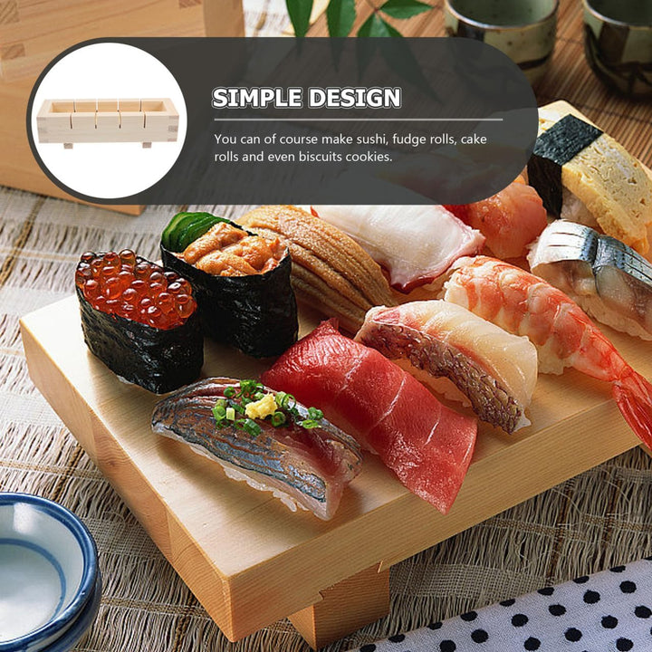 HEMOTON Onigiri- Form Presse Sushi Form Box Japanische Sushi Hersteller Holz Rechteckige Oshizushi F