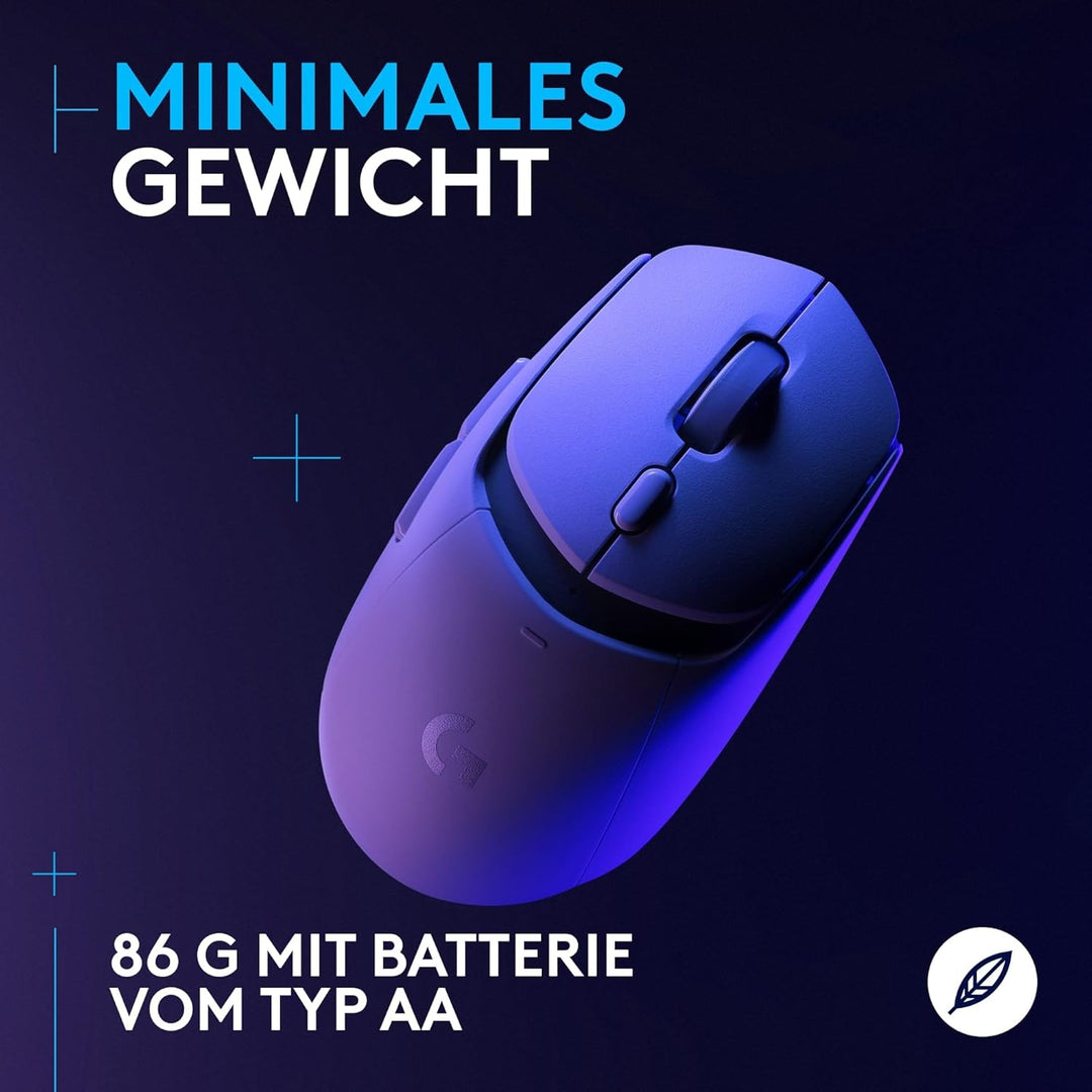 Logitech G G309 LIGHTSPEED kabellose Gaming-Maus, leicht, LIGHTFORCE-Hybridschalter, HERO 25K-Sensor