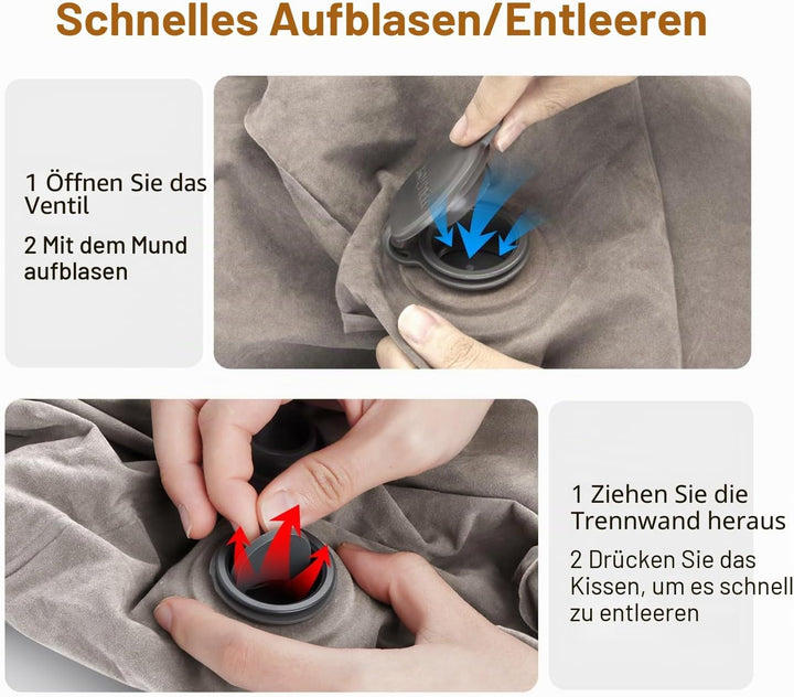 Maliton Fussstütze Flugzeug, Aufblasbare Fussstütze Kissen für Reisen Auto &amp; Zuhause &amp; Büro, Höhenve