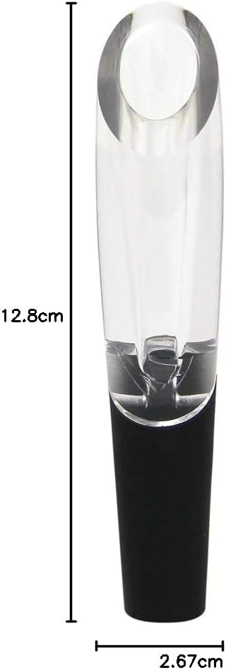 Vinturi Luftsprudler in Flasche, schwarz, 2,5 x 2,5 x 12,5 cm