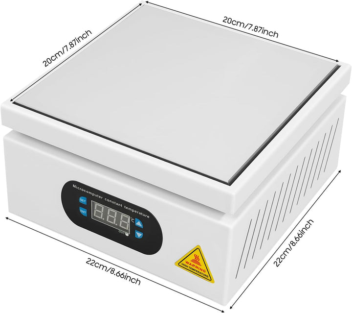 700W Lötstation Heizplatte mit Digitalanzeige - Raumtemperatur bis 400 °C | Menüsperrfunktion, Tempe