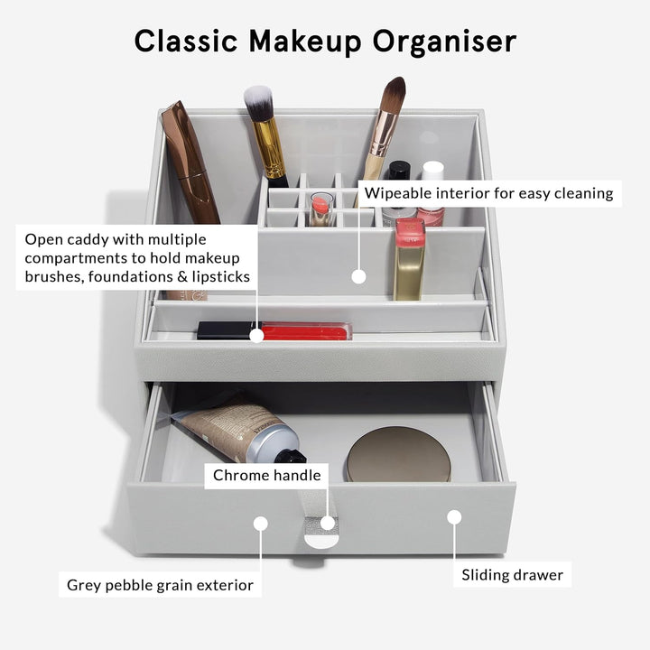 Stackers Make-up opberger met Lade Grey Pebble