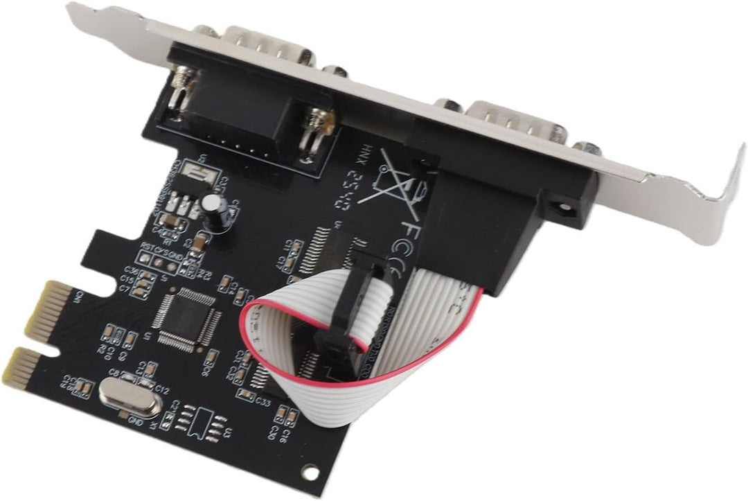 2 Port PCI Express RS 232 DB9 Serielle Portkarte, PCIE Serielle Erweiterungskarte mit ASIX AX99100 C