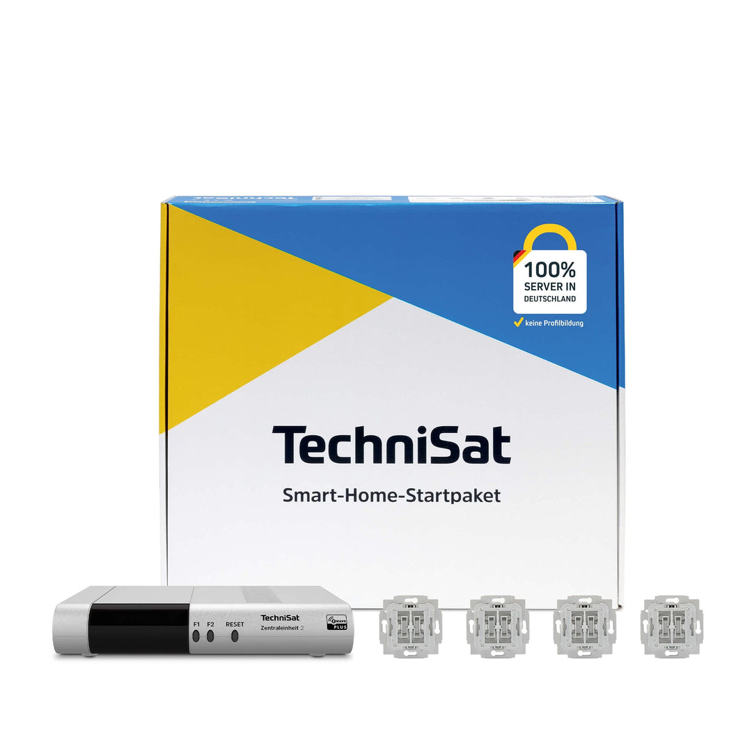 TechniSat Smart-Home Startpaket Rollladen BJ2 - Set mit Zentraleinheit 2 und 4-mal Unterputz Rolllad