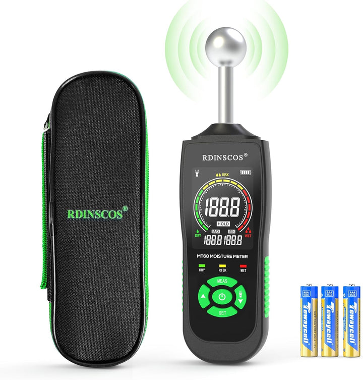 Feuchtigkeitsmessgerät RDINSCOS Feuchtigkeitsmessgerät für Wände Holzfeuchtemessgerät Zerstörungsfre
