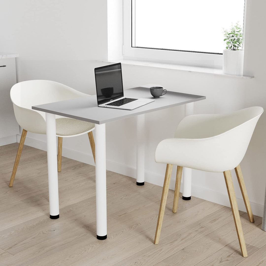 AKKE 70x40 | Esszimmertisch - Esstisch - Tisch mit weissen Beinen - Küchentisch - Bürotisch | Light