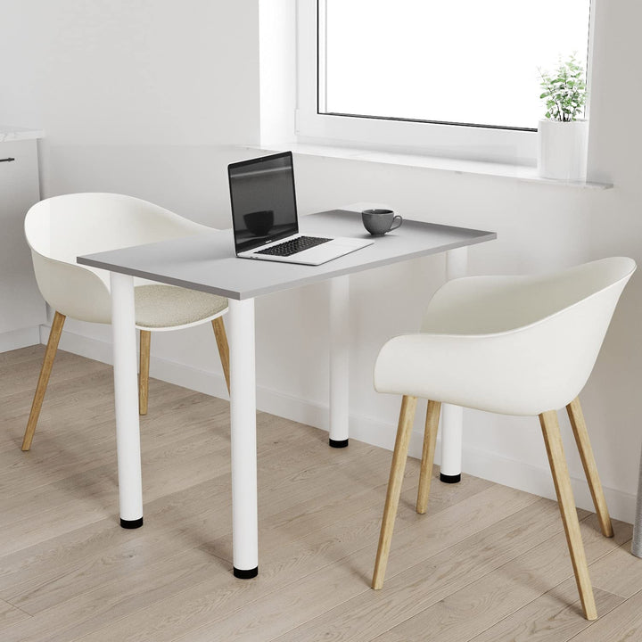 AKKE 70x40 | Esszimmertisch - Esstisch - Tisch mit weissen Beinen - Küchentisch - Bürotisch | Light