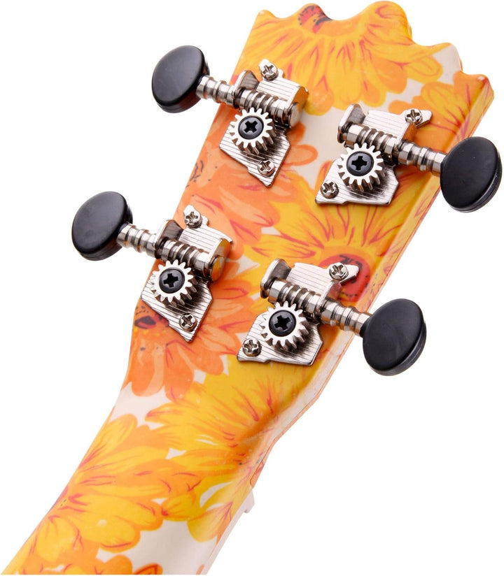 Classic Cantabile BeachBuddy "Beachflower" Sopran Ukulele aus ABS Material (Uke, Hawaii Gitarre, PVC