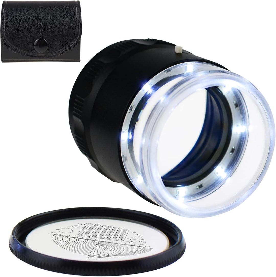 Pocket Handheld klein Grösse 10x mit 25mm 2,5cm (0,99 Zoll) mit LED-Licht, fokussierte Augenlupe Sch