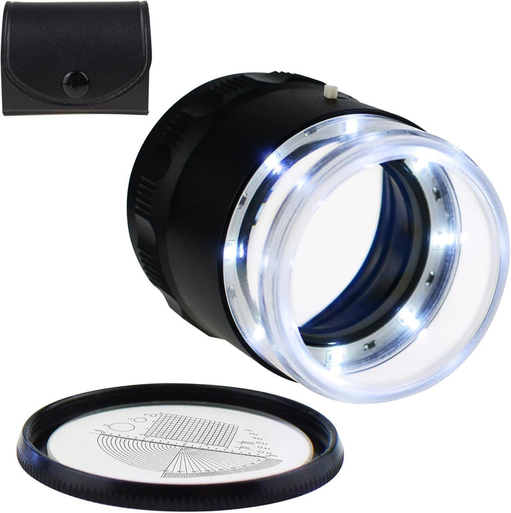 Pocket Handheld klein Grösse 10x mit 25mm 2,5cm (0,99 Zoll) mit LED-Licht, fokussierte Augenlupe Sch