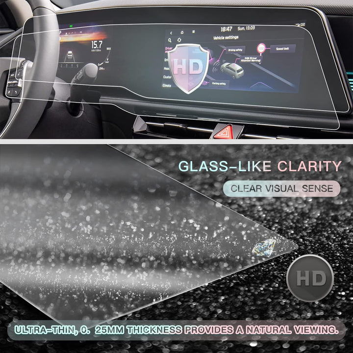 CDEFG [2 Stück] Kia Niro 2022 2023 SG2 Navigation Schutzfolie 4H Kratzfest 10,25 Zoll GPS Transparen