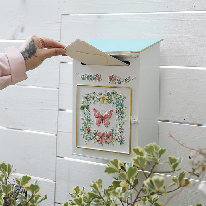 Briefkasten Vintage Shabby Briefkasten Anthrazit Retro Postkasten Landhausstil Metall Wandbriefkaste