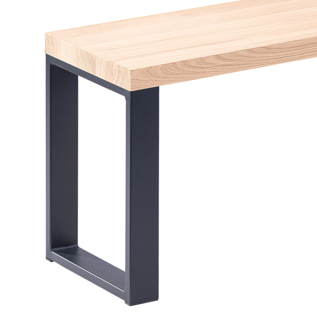 LAMO Manufaktur Sitzbank Esszimmer Holzbank 30x60x47 cm, Möbelfüsse Simple Anthrazit/Roh, LSB-01-A-0