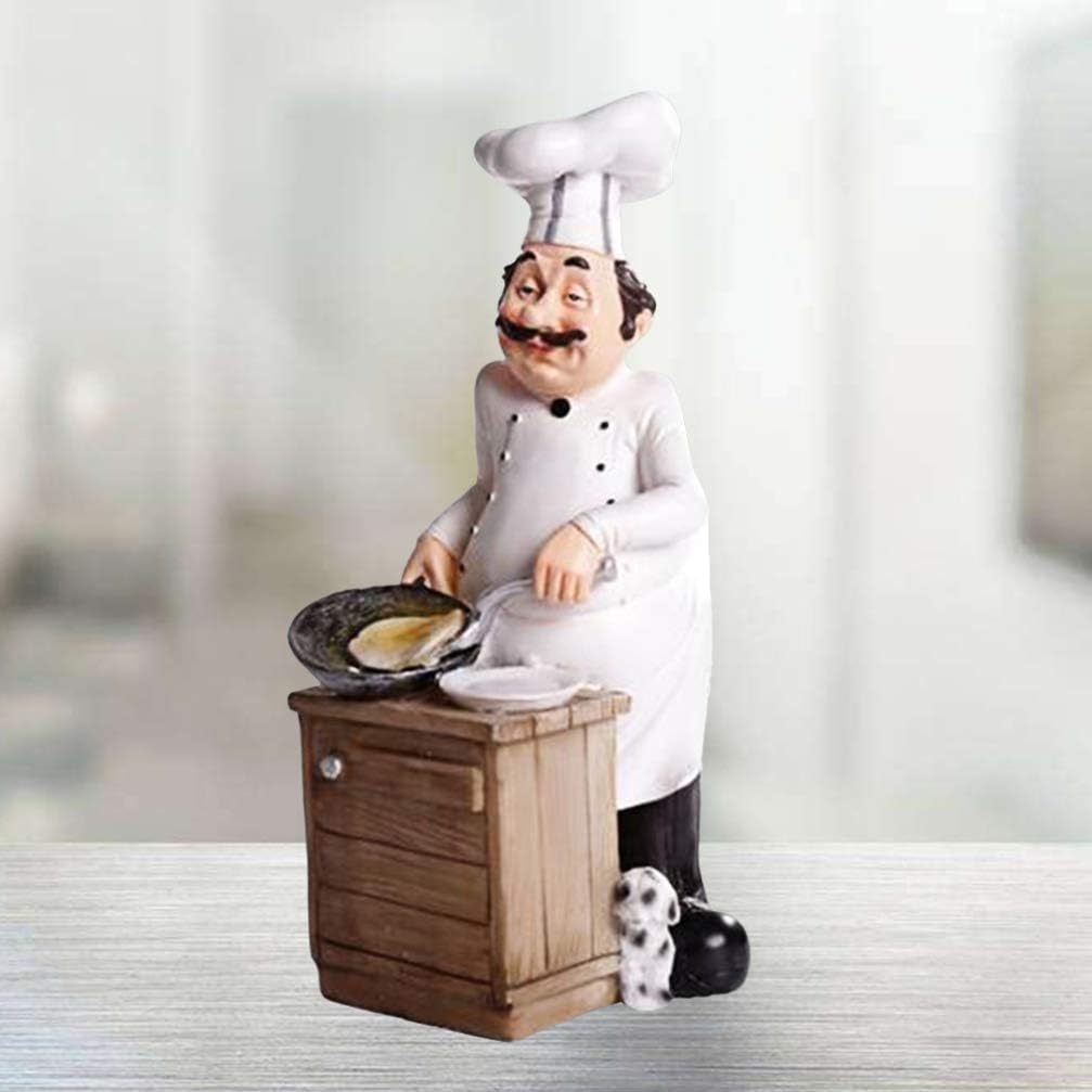 Healifty Krippe Handwerk Harz Koch Figuren Skulptur Miniatur Ornamente Weihnachten Küche Tischplatte