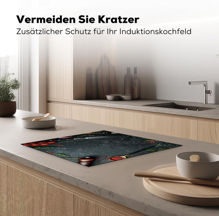 Herdabdeckplatte 59x52 cm Einteilig Herdabdeckung Abdeckplatte für Ceranfeld Abdeckung Induktionskoc