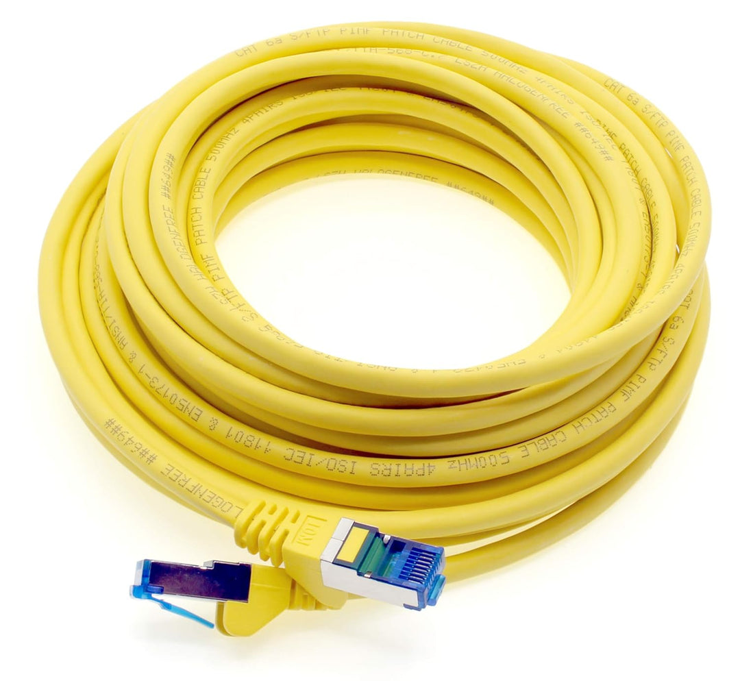 1aTTack.de Patchkabel – 10X 10m Ethernet, Netzwerk, Lan Kabel CAT6a (für Gigabit Netzwerke, Router,