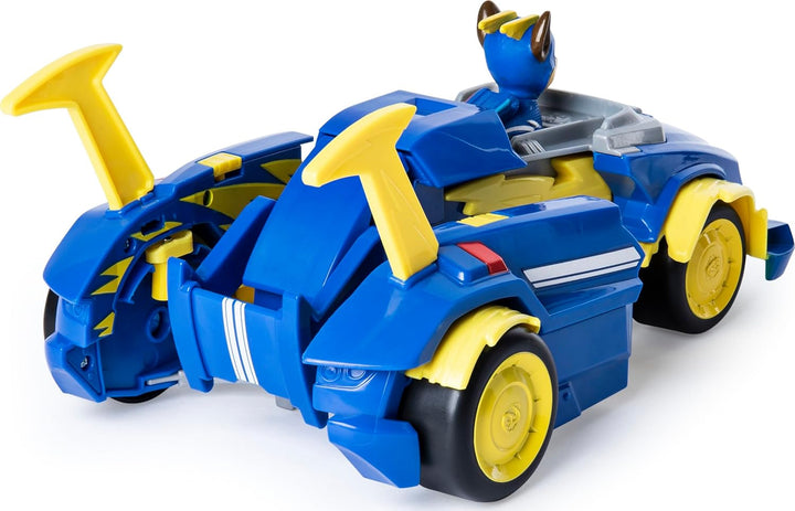 PAW PATROL Mighty Pups Super Paws - Chases verwandlungsfähiges Powered Up Fahrzeug mit Figur