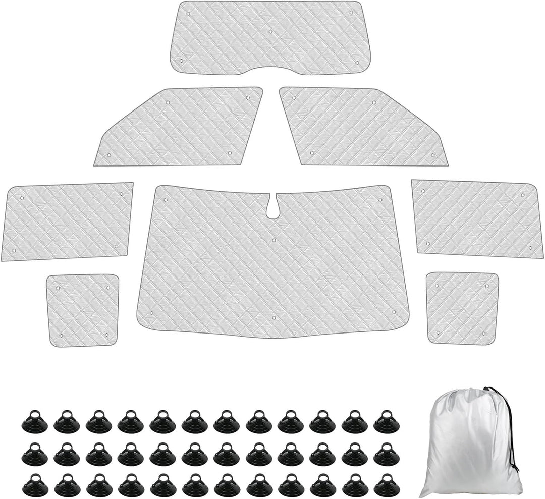 Thermomatte Fahrerhaus Innen Kompatibel mit Skoda Yeti 5L 2009-2017,8PCS Faltbare Isolierte Sonnensc