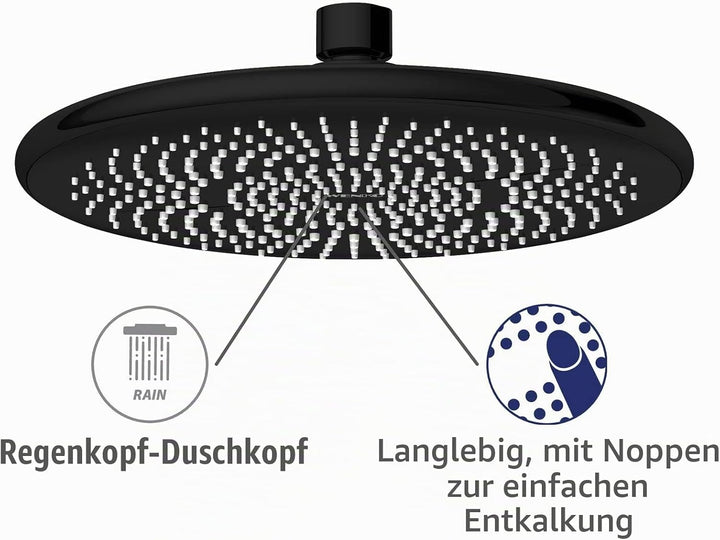 WENKO Wasserspar Regenduschkopf Watersaving, wassersparende Universal-Kopfbrause mit nachhaltigem Wa