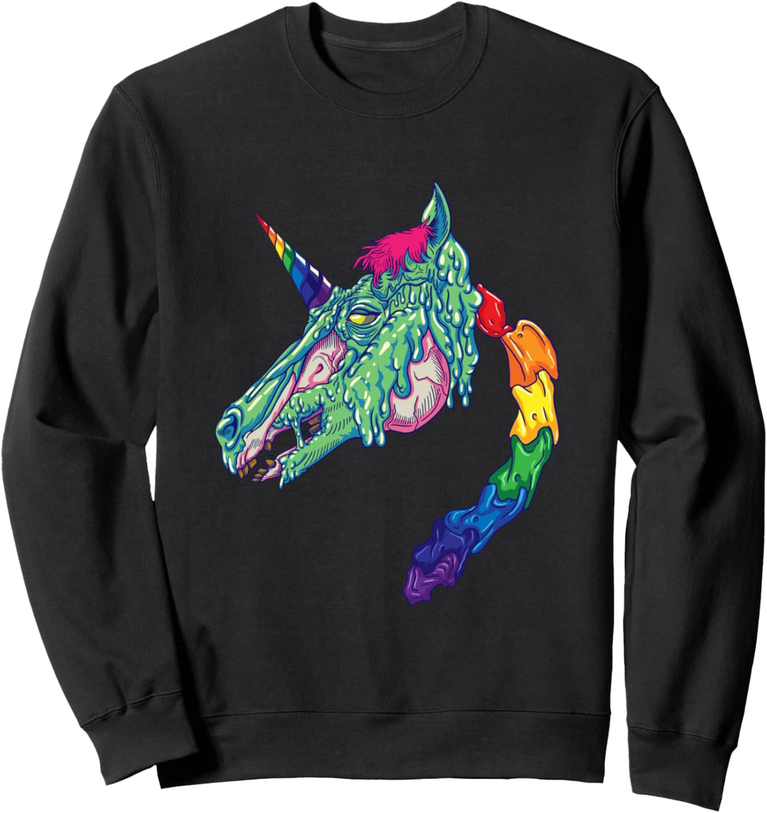 Zombicorn Regenbogen Zombie Einhorn Undead Scary Halloween Sweatshirt